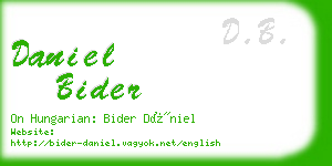 daniel bider business card